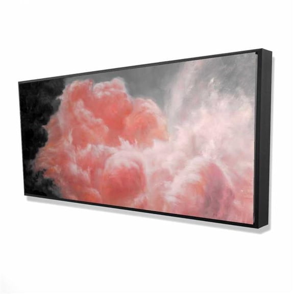 Begin Home Decor 2081-2448-LA60 24 x 48 in. Dark Clouds - Gray Bedroom Framed Canvas for Home Decor