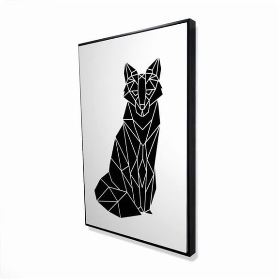 Begin Home Decor 2081-3624-AN268 24 x 36 in. Geometric Fox - Shapes Scandinavian Framed Canvas Decor