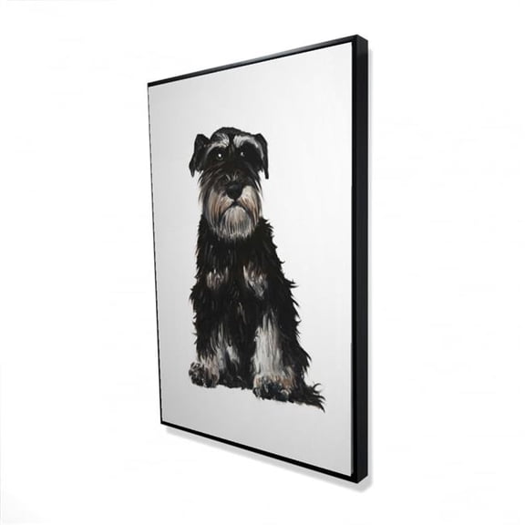 Begin Home Decor 2081-3624-AN503-4 24 x 36 in. Miniature Schnauzer Framed Canvas - Bedroom Decor for Pet Lovers