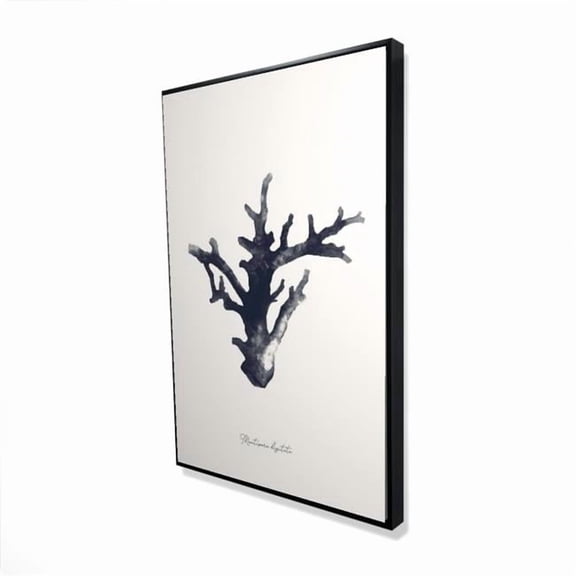 Begin Home Decor 2081-3624-CO54-1 24 x 36 in. Montipora Digitata Canvas Art - Blue Framed Home Decor