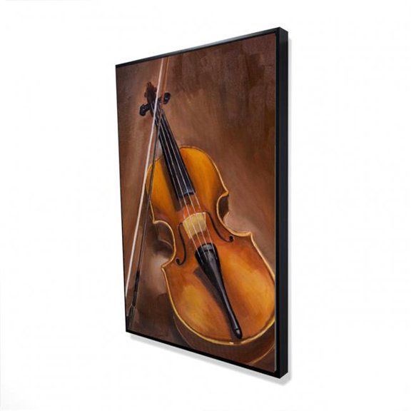 Begin Home Decor 2081-3624-MU21 24 x 36 in. Alto Violin - Brown American Framed Canvas Home Decor
