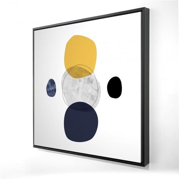 Begin Home Decor 2081-3636-AB111 36 x 36 in. Spheres - Modern Shapes Framed Canvas for Home Decor