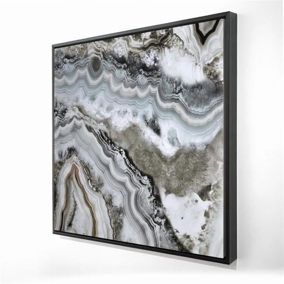 Begin Home Decor 2081-3636-AB43 36 x 36 in. Abstract Geode - Framed Canvas for Office Home Decor