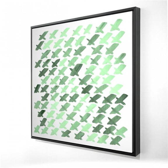 Begin Home Decor 2081-3636-AB70-2 36 x 36 in. Green Pattern X - Neo Mint Bedroom Framed Canvas Decor