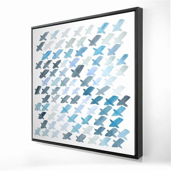 Begin Home Decor 2081-3636-AB70 36 x 36 in. X Pattern - Turquoise Framed Canvas for Home Decor