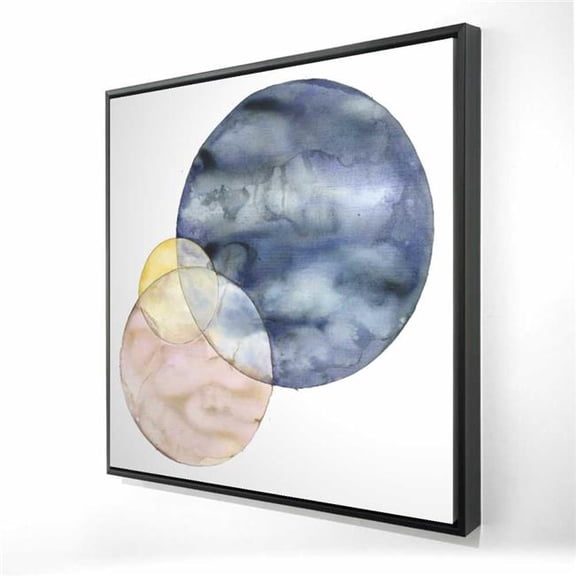 Begin Home Decor 2081-3636-AB98 36 x 36 in. Circles - Retro Framed Canvas for Living Room Decor