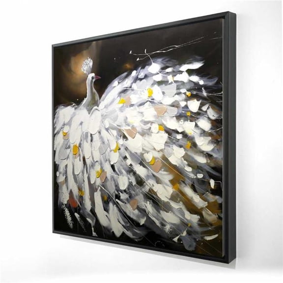 Begin Home Decor 2081-3636-AN15 36 x 36 in. Abstract Peacock - Exotic Framed Canvas for Living Room