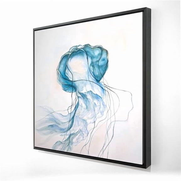 Begin Home Decor 2081-3636-AN271 36 x 36 in. Jellyfish Moving - Framed Canvas for Living Room Decor