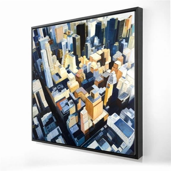 Begin Home Decor 2081-3636-CI258 36 x 36 in. Manhattan View Empire State Building Framed Canvas Art