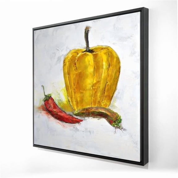 Begin Home Decor 2081-3636-GA2 36 x 36 in. Peppers Red Kitchen Framed Canvas - Home Decor Art Print
