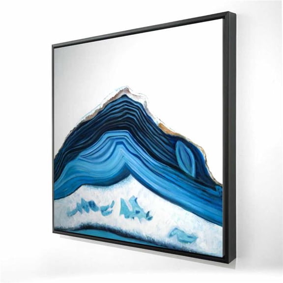 Begin Home Decor 2081-3636-MI98 36 x 36 in. Blue Geode Profile - Classic Blue Framed Canvas