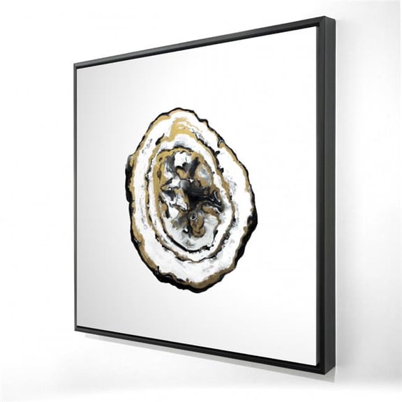 Begin Home Decor 2081-3636-MN7 36 x 36 in. Golden Geode - Abstract Shapes Framed Canvas for Home Decor
