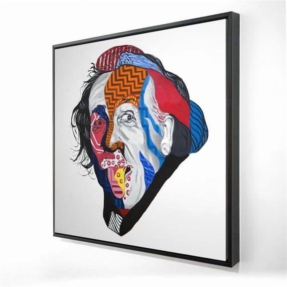 Begin Home Decor 2081-3636-PO4 36 x 36 in. Abstract Albert Einstein - Pop Art Canvas for Man Cave Decor