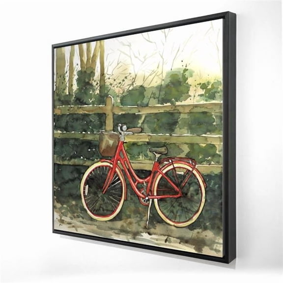 Begin Home Decor 2081-3636-TR77 36 x 36 in. Riding in the Woods Bicycle Canvas - Home Decor Art Print