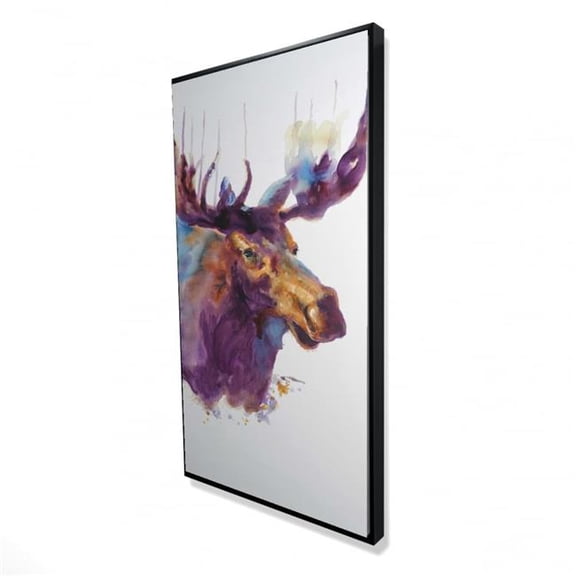 Begin Home Decor 2081-4824-AN254 24 x 48 in. Abstract Moose - Framed Canvas Bedroom Animal Decor - Home