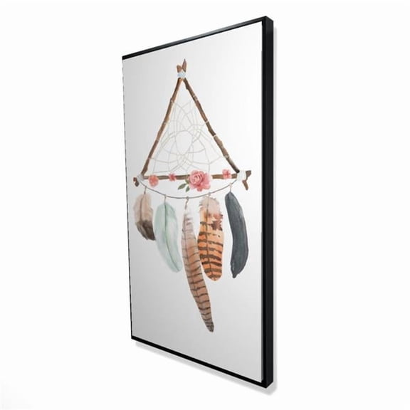 Begin Home Decor 2081-4824-MI95 24 x 48 in. Triangular Dream Catcher - Bedroom Spiritual Canvas Decor