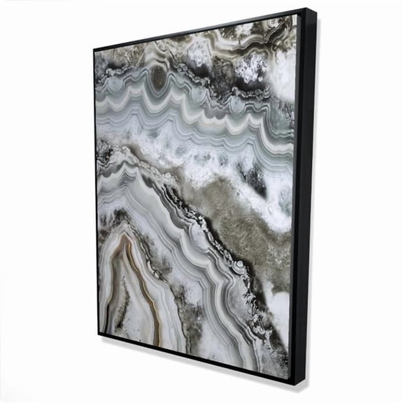 Begin Home Decor 2081-4836-AB43 36 x 48 in. Abstract Geode - Hyperrealist Minerals Framed Canvas Art