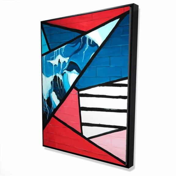 Begin Home Decor 2081-4836-AB75 36 x 48 in. Diagonal Unity - Industrial Framed Canvas for Home Decor