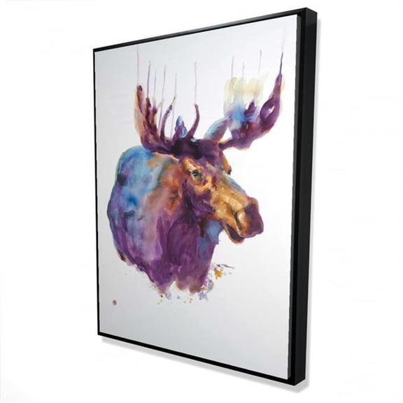 Begin Home Decor 2081-4836-AN254 36 x 48 in. Abstract Moose - Contemporary Framed Canvas for Man Cave Decor