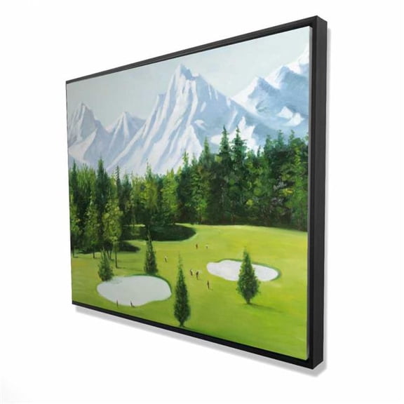 Begin Home Decor 2081-4860-LA82 48 x 60 in. Golf Course with Mountain View - Contemporary Green Canvas