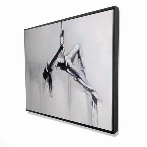 Begin Home Decor 2081-4860-SP35 48 x 60 in. Dancer on Aerial Contortion - Framed Canvas Home Decor