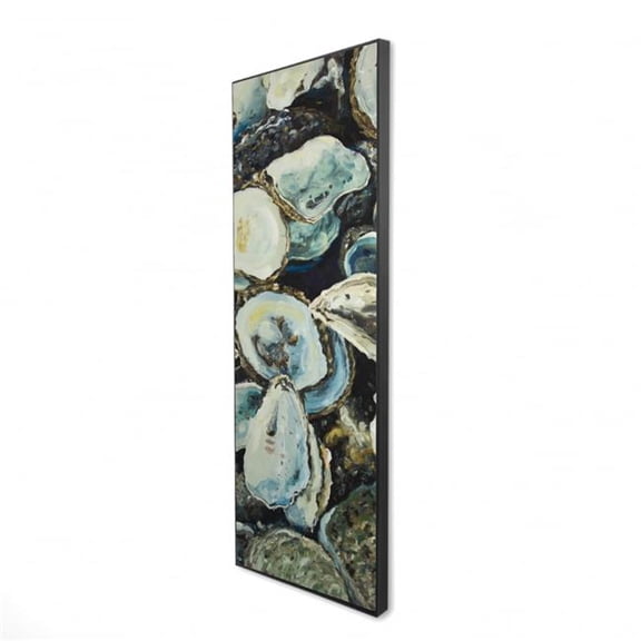 Begin Home Decor 2081-6020-CO164 20 x 60 in. Oyster Shells - Marine Brown Framed Canvas Home Decor