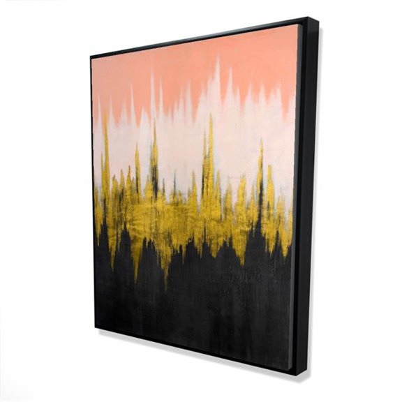 Begin Home Decor 2081-6048-AB103 48 x 60 in. Abstract Zigzag Pattern Bedroom Framed Canvas - Home Decor