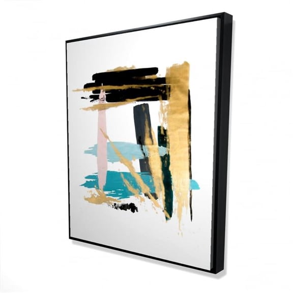 Begin Home Decor 2081-6048-AB114 48 x 60 in. Pastel Stroke - Abstract Shapes Framed Canvas for Home Decor