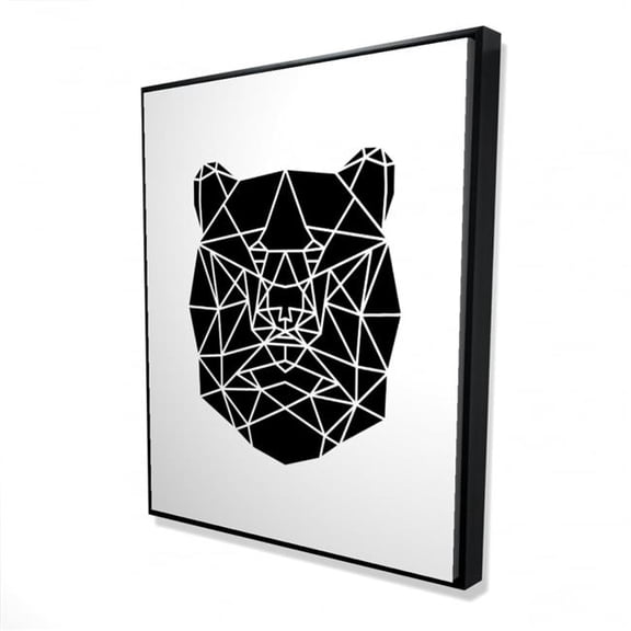 Begin Home Decor 2081-6048-AN194 48 x 60 in. Geometric Bear Head - Framed Canvas for Home Decor