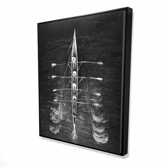 Begin Home Decor 2081-6048-SP43 48 x 60 in. Rowing Boat - Framed Canvas Art for Living Room Decor