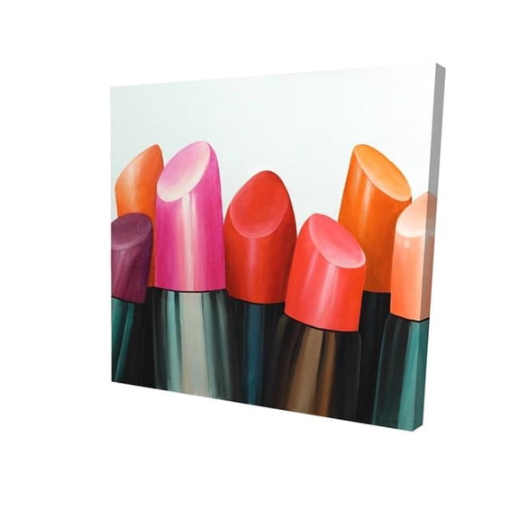 Begin Home Decor 2080-2424-MI54 24 x 24 in. Lipstick Addict - Bathroom Canvas Decor for Makeup Lovers