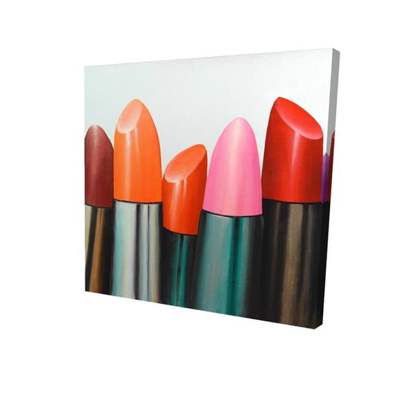 Begin Home Decor  24 x 24 in. Lipstick Collection - Red Beauty Canvas for Home Decor