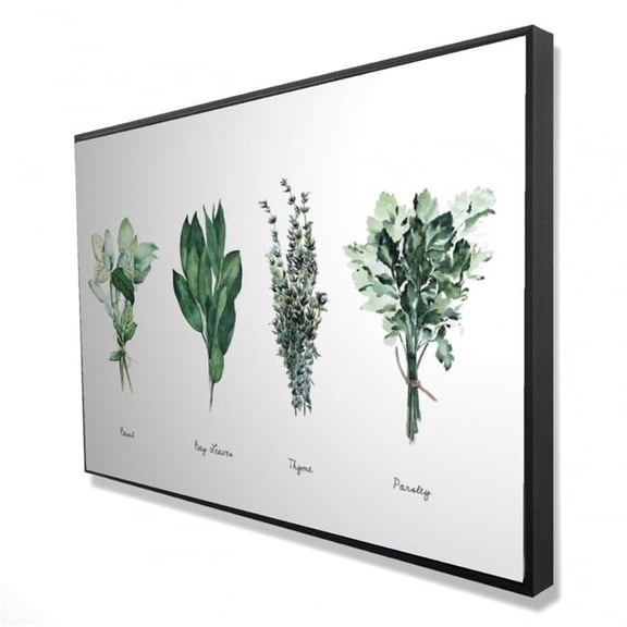 Begin Home Decor 24 x 36 in. Fine Herbs - Kitchen Food Framed Canvas for Home Decor