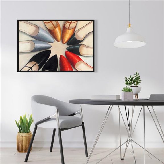 Begin Home Decor 24 x 36 in. Five Pair of Women Shoes Canvas - Fashion Home Decor Art