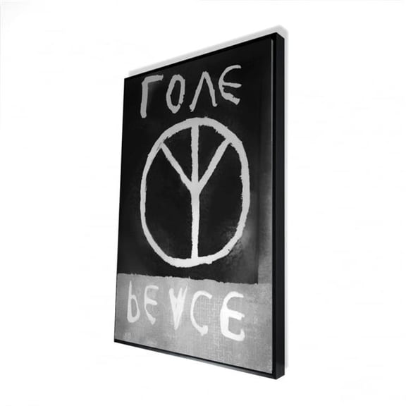 Begin Home Decor 24 x 36 in. Peace Love Monochrome Canvas - Typo & Symbols Home Decor