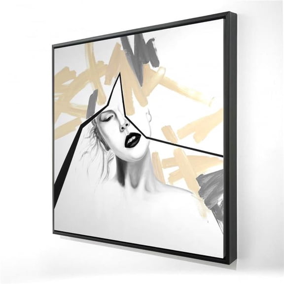 Begin Home Decor 36 x 36 in. Divided Woman - Modern Beauty Framed Canvas for Home Decor