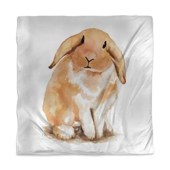 Begin Home Decor 3817-SWCQ-AN371 Lop-Rabbit Queen Size Duvet Cover - Cute Pet Bedding for Home Decor