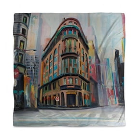 Begin Home Decor 3817-SWCQ-CI291 Queen Size York Building Cities Duvet Cover - Modern Home Decor