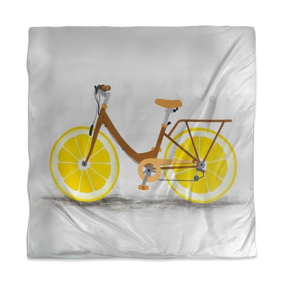 Begin Home Decor 3817-SWCQ-TR36 Lemon Wheel Bike Brown Queen Size Duvet Cover - Hobbies Bedroom Decor