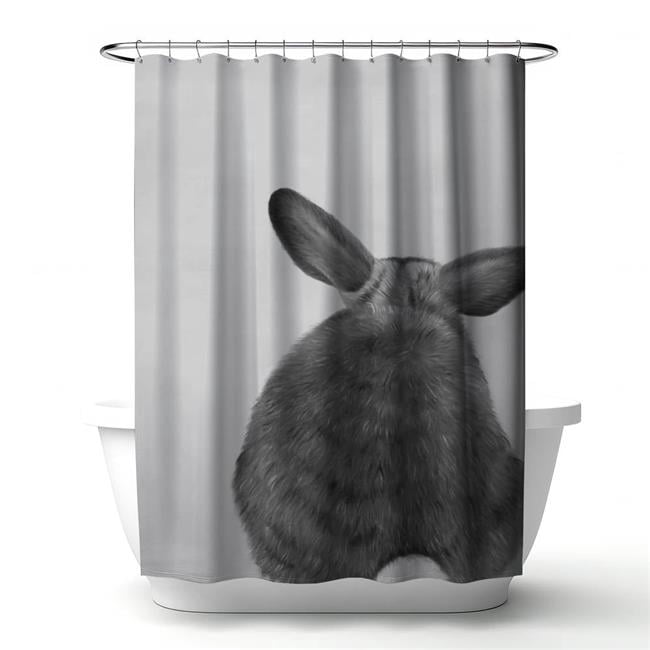 Begin Home Decor 4240-7174-AN464 71 x 74 in. Monochrome Little Rabbit ...