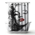 thumbnail image 1 of Begin Home Decor 4240-7174-FI2-1 71 x 74 in. Gray Marilyn Monroe Shower Curtain - Figurative Woman Decor, 1 of 1