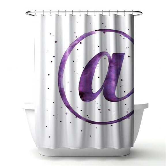 Begin Home Decor 4240-7174-TY20 71 x 74 in. Modern at Symbol Bedroom Shower Curtain - Home Decor