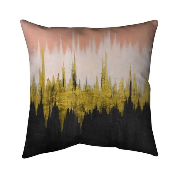 Begin Home Decor 5541-1616-AB103 16 x 16 in. Black Contemporary Shapes Pillow - Abstract Zigzag Home Decor