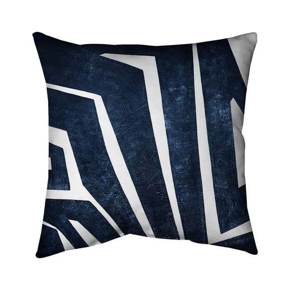 Begin Home Decor 5541-1616-AB96-1 16 x 16 in. Blue Labyrinth Industrial Shapes Pillow - Classic Home Decor