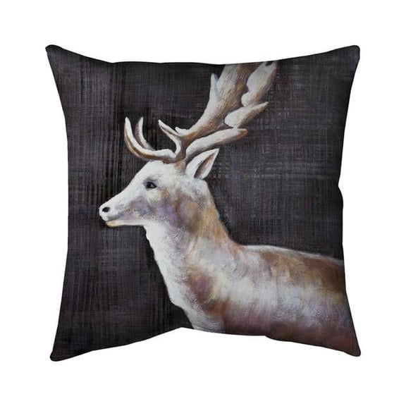 Begin Home Decor 5541-1616-AN127 16 x 16 in. Brown Contemporary Deer Pillow - Home Decor Accent Cushion
