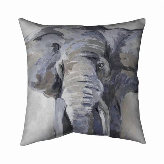 Begin Home Decor 5541-1616-AN141-1 16 x 16 in. Pastel Blue Elephant Pillow - African Wildlife Home Decor