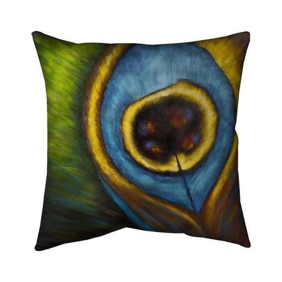 Begin Home Decor 5541-1818-AN122 18 x 18 in. Peacock Feather Closeup-Double Sided Print Indoor Pillow