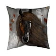 thumbnail image 1 of Begin Home Decor 5541-1818-AN123 18 x 18 in. Proud Brown Horse-Double Sided Print Indoor Pillow, 1 of 1