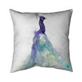 thumbnail image 1 of Begin Home Decor 5541-1818-AN272 18 x 18 in. Abstract Peacock In Watercolor-Double Sided Print Indoor Pillow, 1 of 1