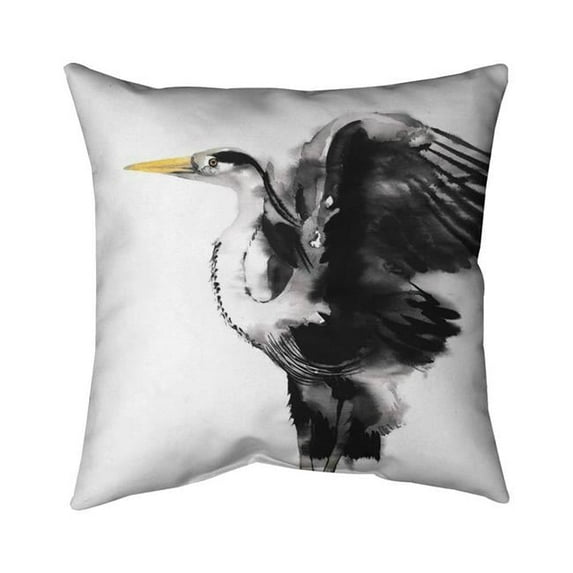 Begin Home Decor 5541-1818-AN447 18 x 18 in. Heron-Double Sided Print Indoor Pillow